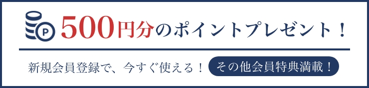 500円分のポイントプレゼント！