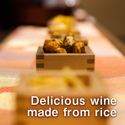 Delicious wine made from rice