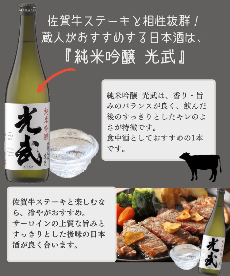 佐賀牛 サーロインステーキ 日本酒 清酒 ギフトプレゼント　父の日